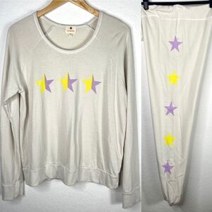 -Sundry Rainbow Star Jogger Set NWOT